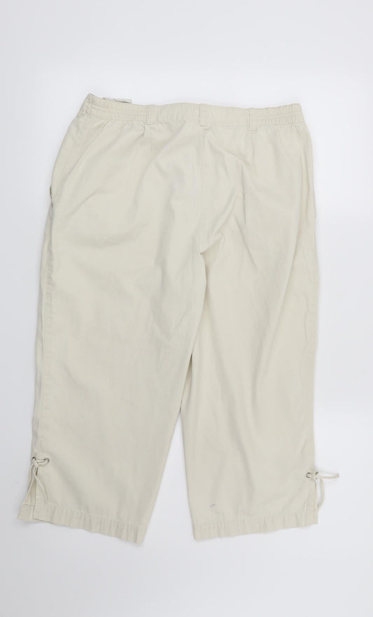Womens UK Size 14 Emreco Regular Fit Beige Trousers