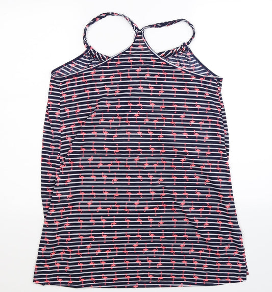 George Womens Blue Striped Mini Size M