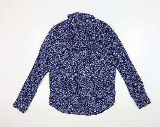 Mens UK Size M Gap Blue Button-Up Long Sleeve Casual Shirt