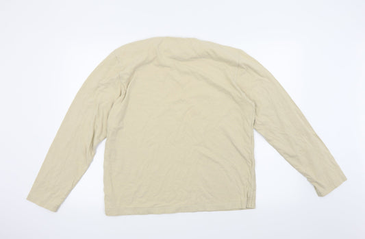 Mens UK Size George Beige T-Shirt