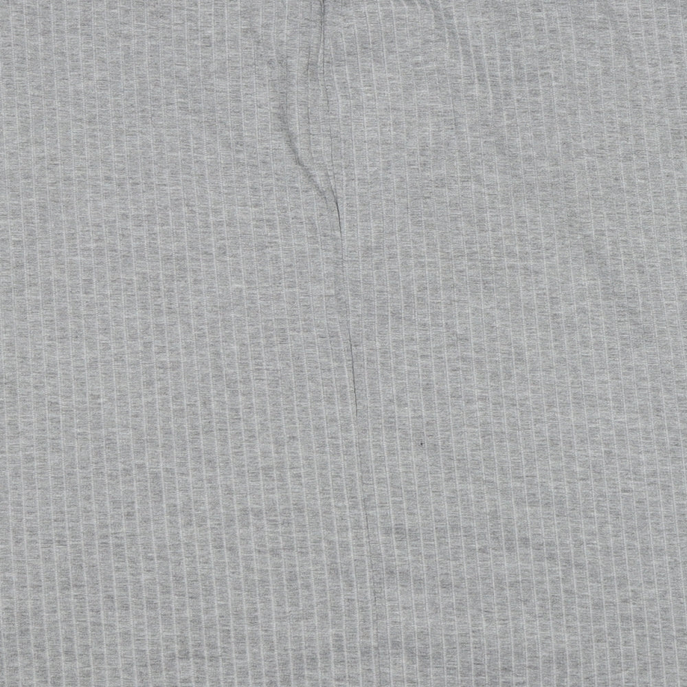 Womens UK Size 12 Missguided Grey Basic T-Shirt