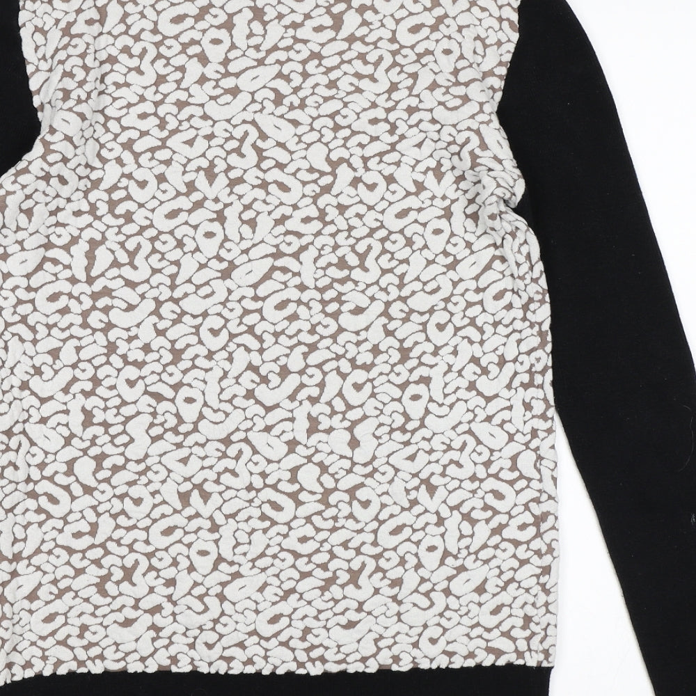 Subtitled Womens Brown Animal Print Knit Pullover Jumper Size 10