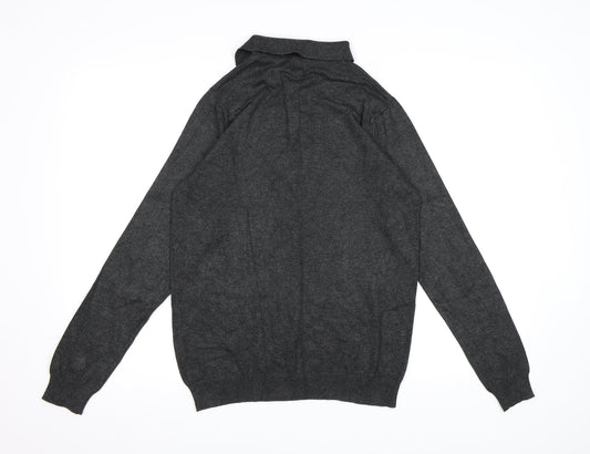 River Island Mens Grey Knit Pullover Jumper Size S