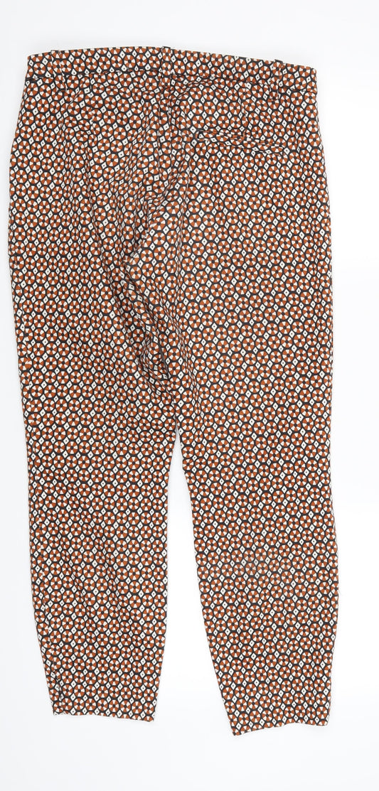 Womens UK Size 10 H&M Regular Fit Multicoloured Trousers