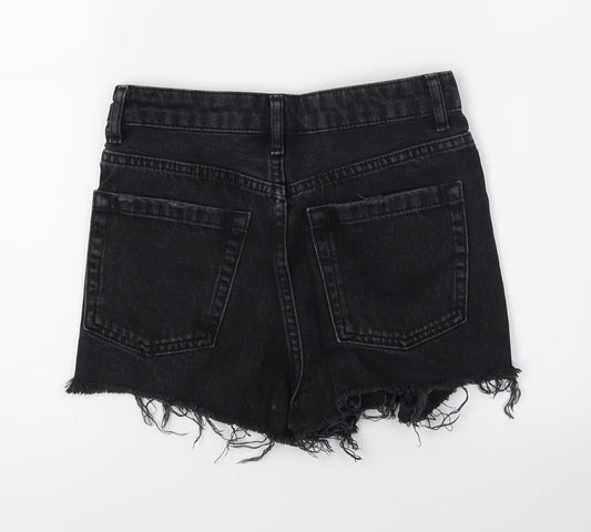 denim co Womens Grey  Denim Mom Shorts Size 6 - distressed