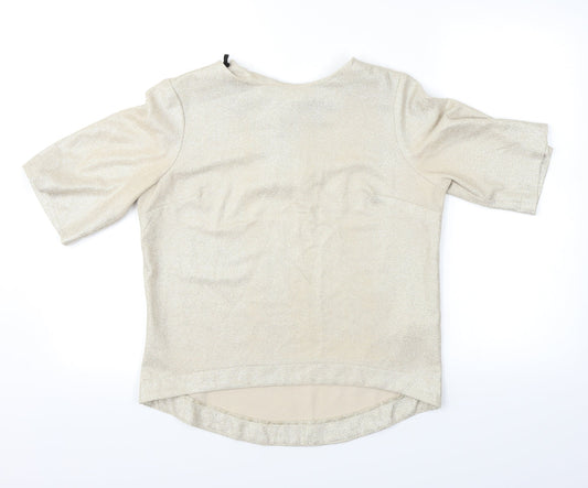 Womens UK Size 10 Atmosphere Gold Basic Blouse