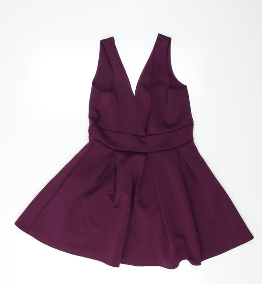 Oh My Love Womens Pink Fit & Flare Size L