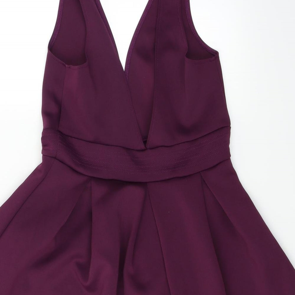 Oh My Love Womens Pink Fit & Flare Size L