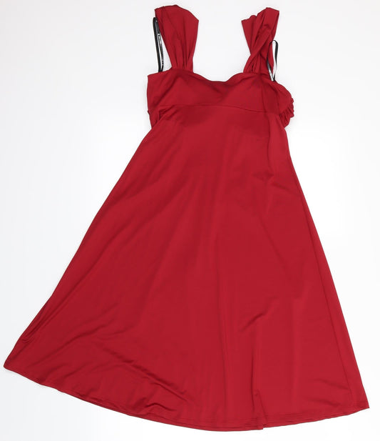 Star Womens Red A-Line Size 10