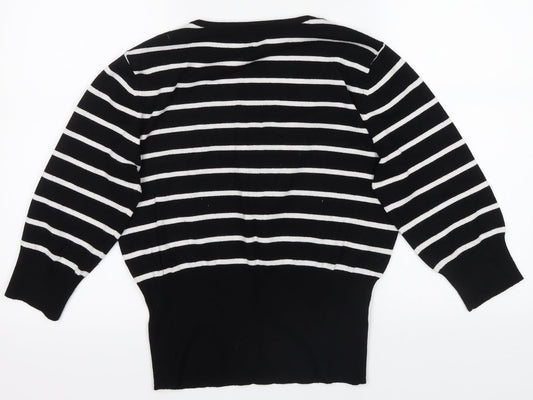 Womens UK Size 14 Petite Black Basic T-Shirt
