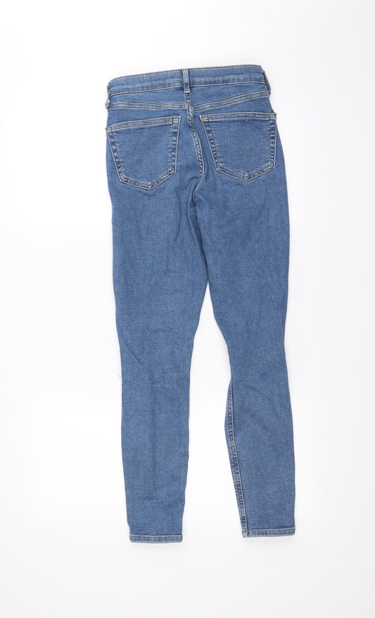 Topshop Womens Blue Skinny Jeans Size 26 in L30 in - Ripped details