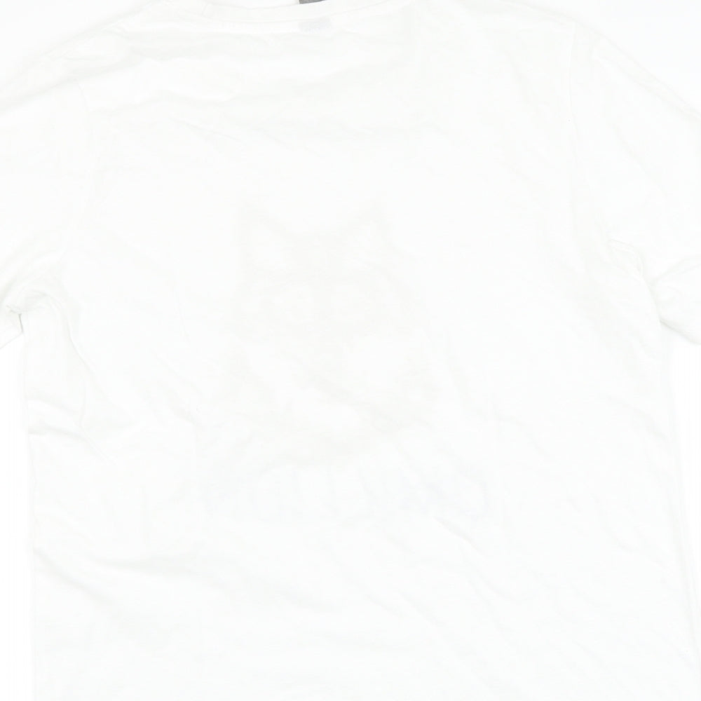 Womens UK Size 12 Preworn White Basic T-Shirt