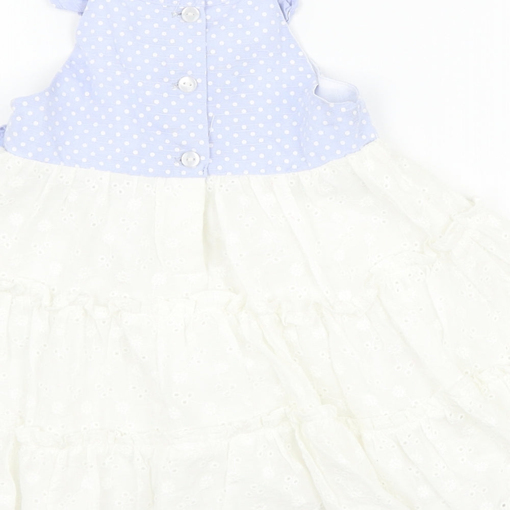 iris & ivy Girls White Polka Dot A-Line Size 18 Months - flowers