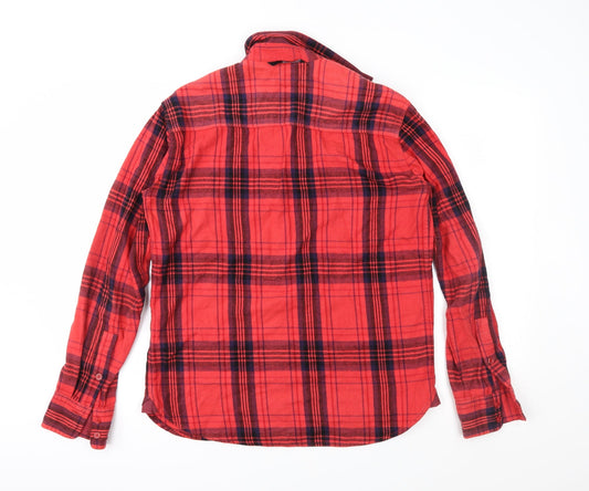 Insight Mens Red Check Button-Up Size S