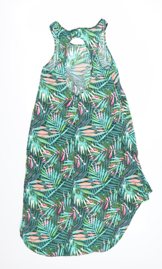 TU Womens Green Floral Shift Size M