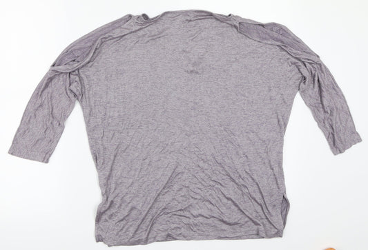 Belle Vere Womens Grey Basic T-Shirt Size 12