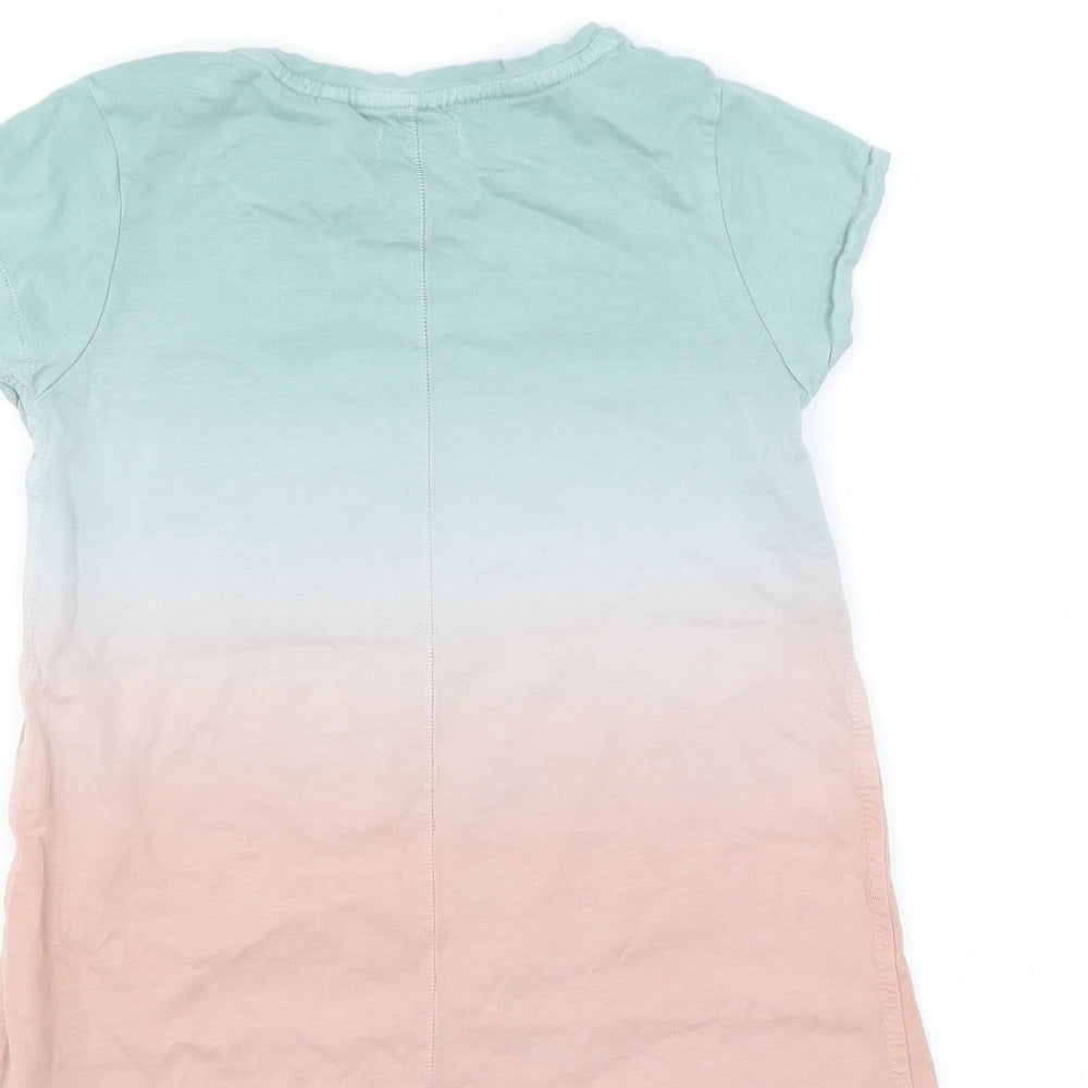 NEXT Girls Green Basic T-Shirt Size 7 Years - sun beaming la dreaming