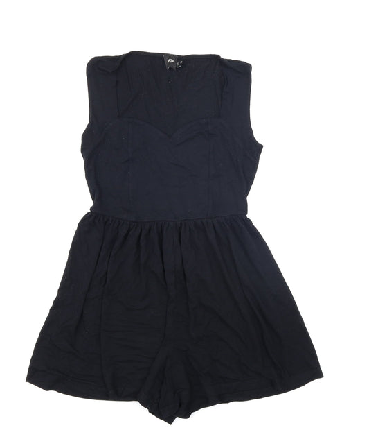 Womens UK Size 8 ASOS One-Piece Black Romper
