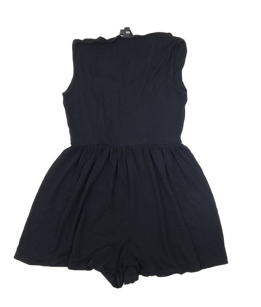 Womens UK Size 8 ASOS One-Piece Black Romper