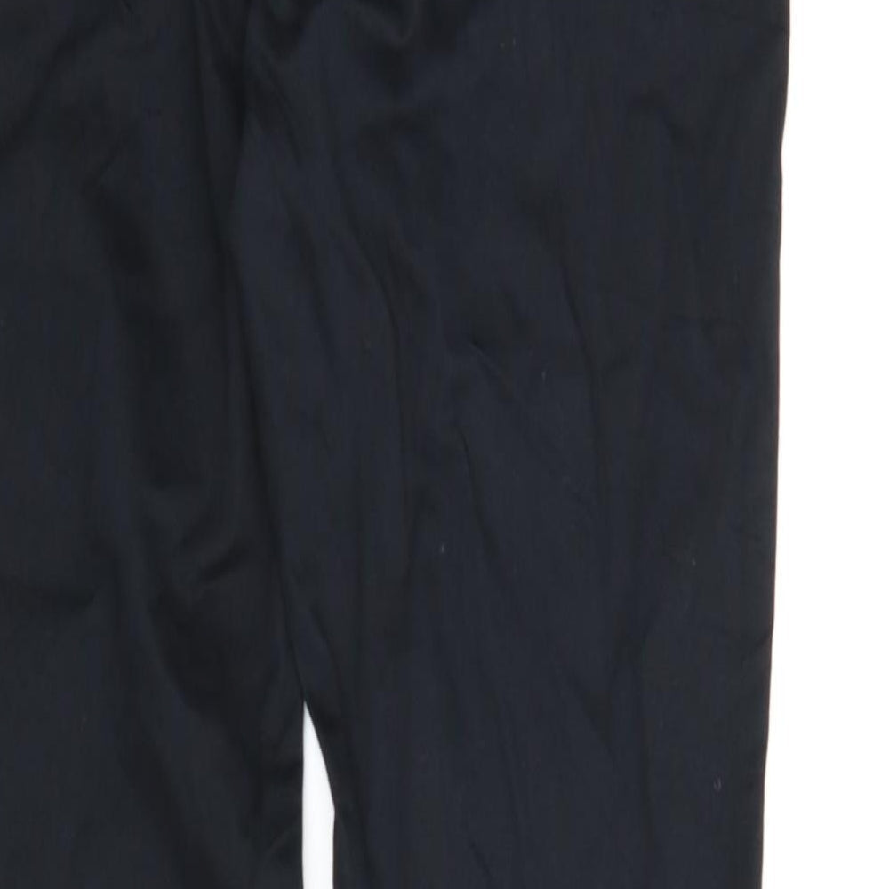 Womens UK Size 8 Preworn Regular Fit Carrot Black Trousers