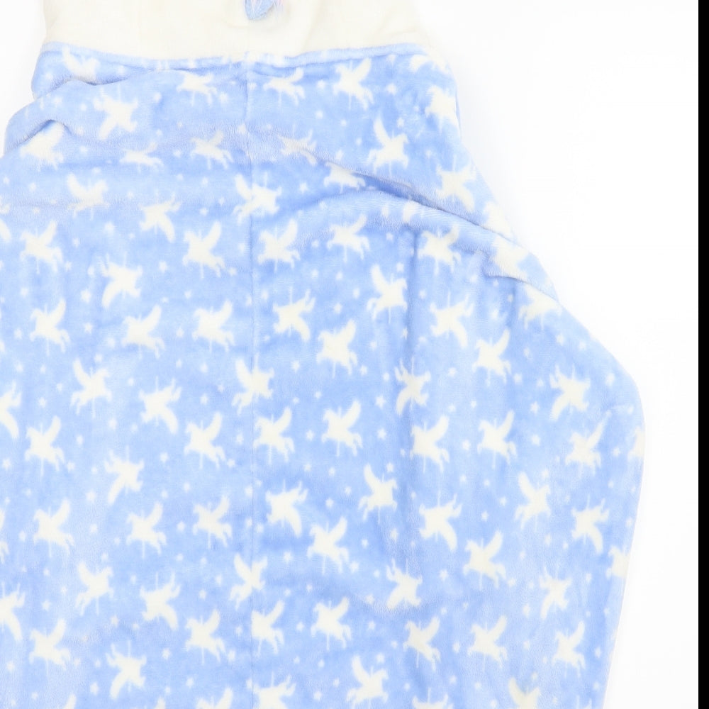 Matalan Girls Blue Solid Top Robe Size 9 Years - Unicorn, Cape