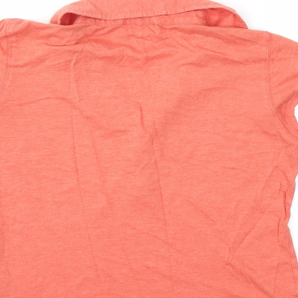 Womens UK Size 14 Topshop Orange Basic T-Shirt