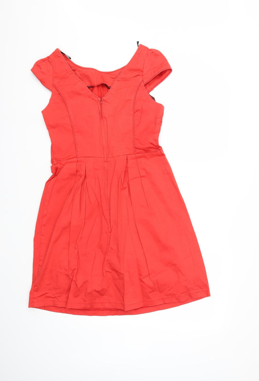 Dorothy Perkins Womens Red Fit & Flare Size 14