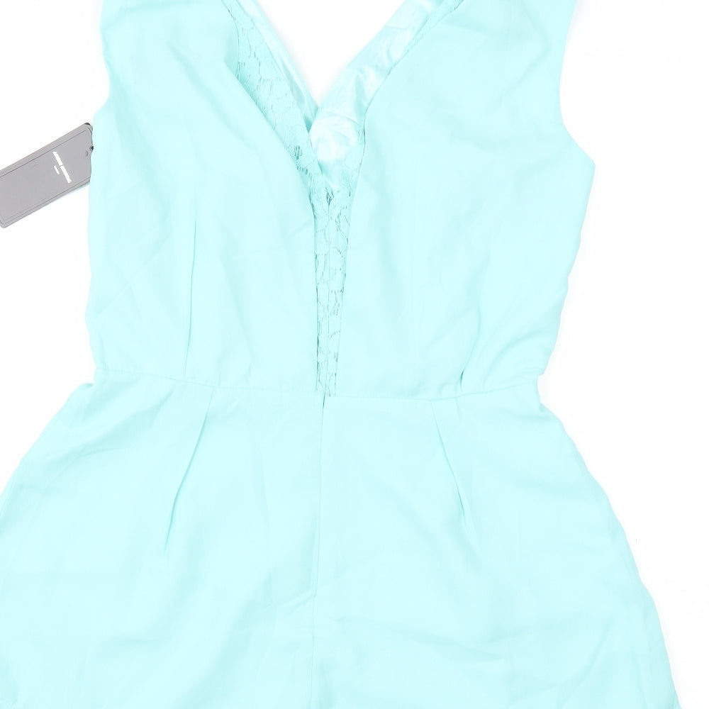 Amber Krystal Womens Blue Playsuit One-Piece Size M