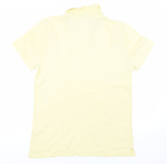 Topman Mens Yellow Jersey Polo Size L