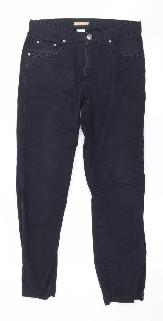 Mens UK Size 32 in Avenue Regular Fit Black Trousers