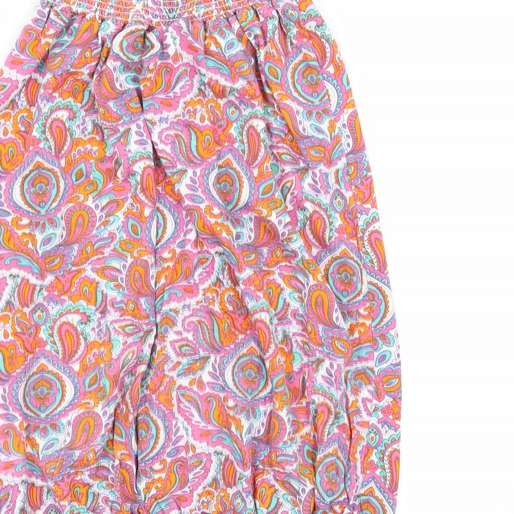 B.You Womens Gold Geometric Jersey Basic T-Shirt Size 8