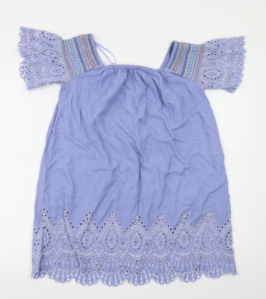 Womens UK Size S Resort Blue Basic Polo