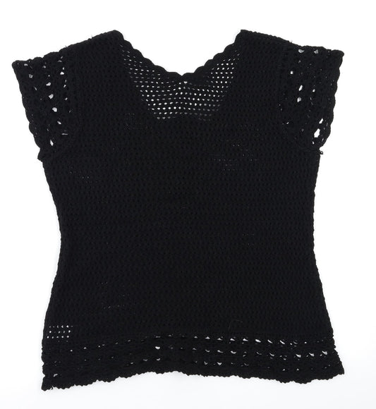 EVIE Womens Black Basic T-Shirt Size 14