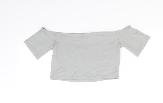 Womens UK Size 8 Select Grey Basic Blouse