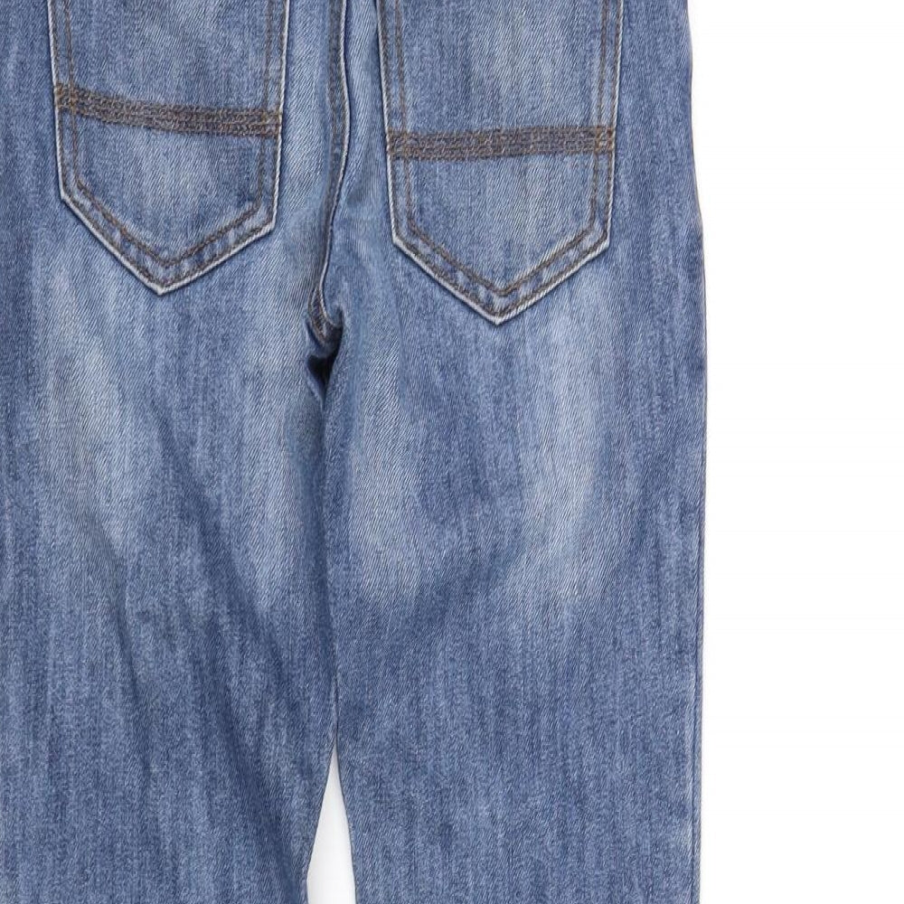 deniem & co Girls Blue Straight Jeans Size 9-10 Years - Elastic Waist Band