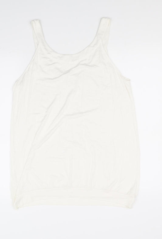 Womens UK Size 18 South White Basic T-Shirt
