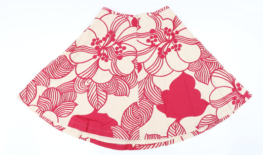 French Connection  Womens Beige Floral  A-Line Skirt Size 6