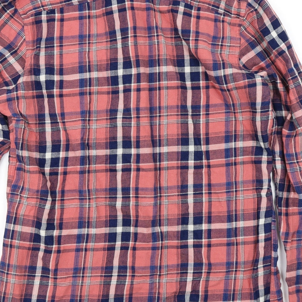 Mens UK Size S NEXT Pink Button-Up Long Sleeve Casual Shirt