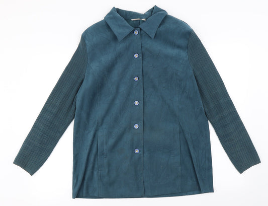 Oscar B Womens Green Jacket Coat Size 18
