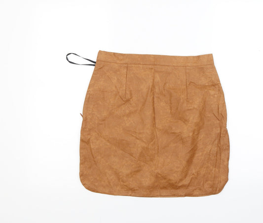 Missguided Womens Brown   Mini Skirt Size 10
