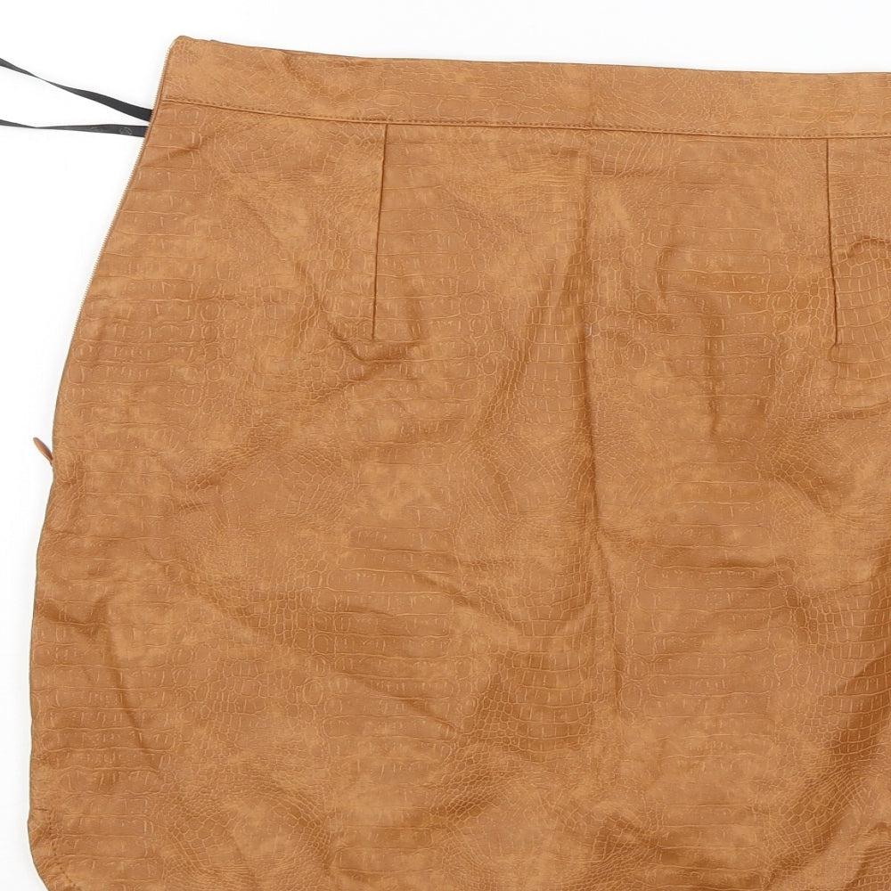 Missguided Womens Brown Mini Skirt Size 10
