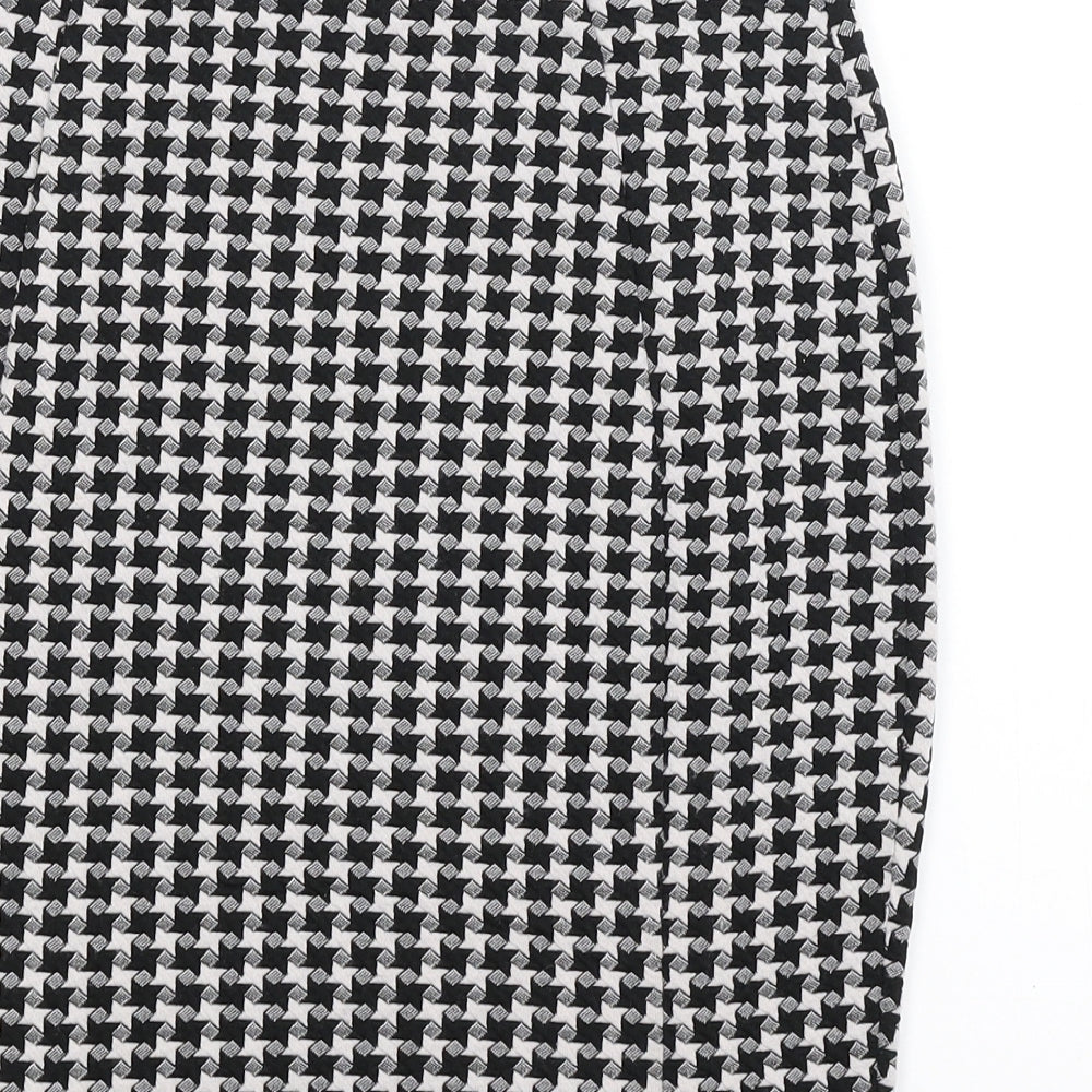 Papaya Womens Grey Check Jersey Mini Skirt Size 8