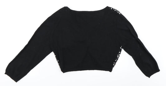 Influence Womens Black Cardigan Jumper Size L