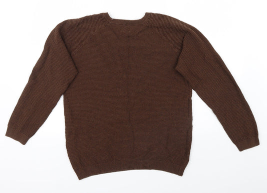 ACW85 Mens Brown Pullover Jumper Size M