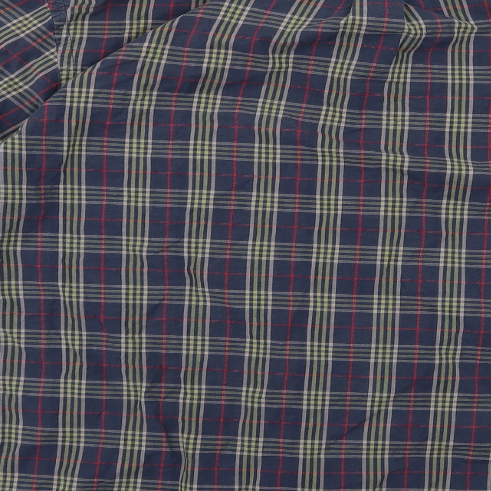 Mens UK Size M IZOD Blue Button-Up Long Sleeve Casual Shirt