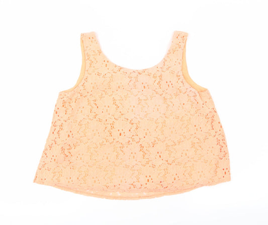 FOREVER 21 Womens Orange Cropped T-Shirt Size S