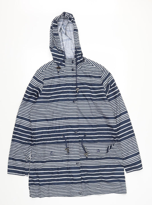 Womens UK Size 10 BHS Blue Anorak Coat