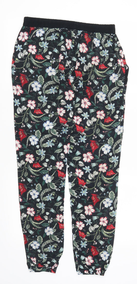 TU Womens Multicoloured Floral Trousers Size 8 L27 in