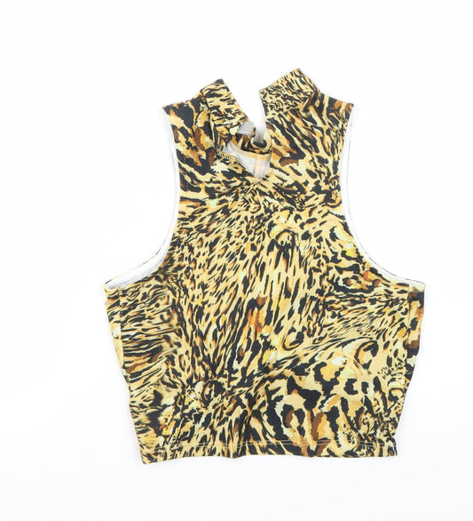 Womens UK Size 8 ASOS Yellow Basic Tank