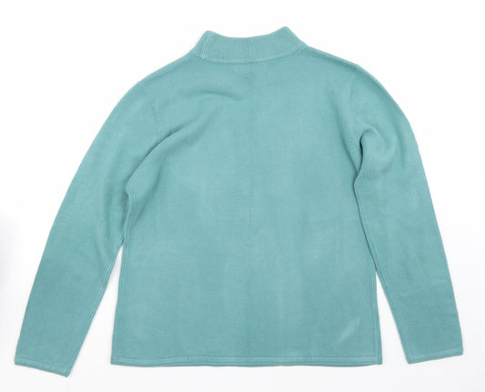 BM Womens Green Pullover Jumper Size M